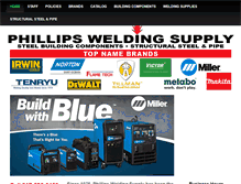 Tablet Screenshot of phillipsweldingsupply.com